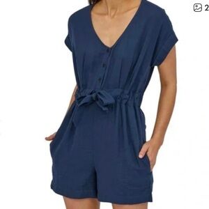 Patagonia Organic Cotton navy romper small